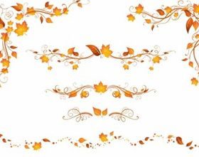 Autumn patterns Free vector