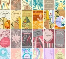 Autumn color business card vector