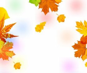 Painted Autumn Leaves Background Free vector graphics