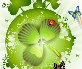 Clover beautiful background 04 vector set