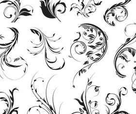Floral Ornament Elements Mix 27 vector graphic