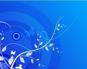 Floral with Blue Background vector