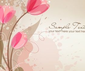 Romantic Flower Background Free vector design