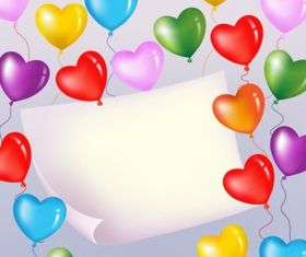 heart shaped balloons Free vector