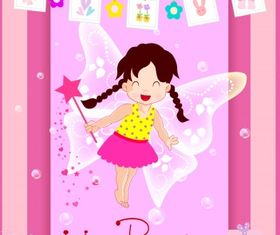 Happy card Free vectors material