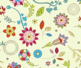 Abstract Flower Pattern Background Free shiny vector