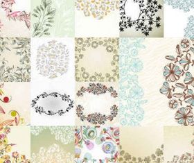 Flowers Pattern background Vector 04 vector material