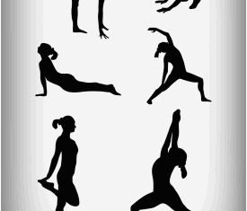 Yogicon silhouette design vector