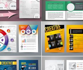 Stylish Business Brochures 2 vector