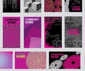 Purple abstract design card vector