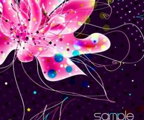 background floral fantasy 01 vector