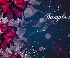 background floral fantasy 02 vector