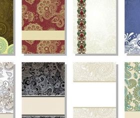 Beautiful pattern card background vector material