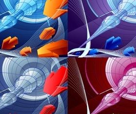 3d arrow and background design vectors