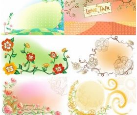 Fresh flowers handpainted background 03 vector