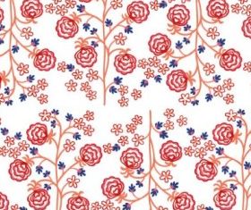 trees and flowers handpainted background vectors