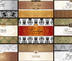 Classic pattern cards background 01 set vector