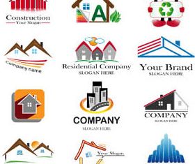 Real Estate Logo Set 5 vector