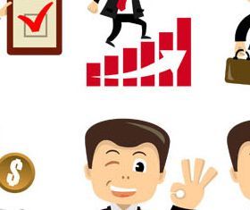 Cartoon Businessman 3 vectors graphic