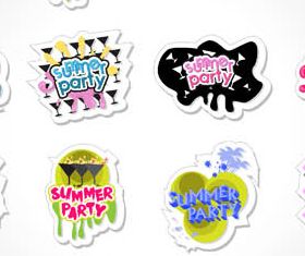 Summer Labels graphic vector