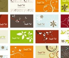 Flower card background 03 vector