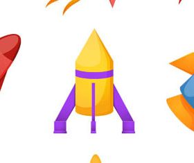Cartoon Rockets vector