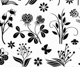 Floral Ornament Elements Mix 25 vector design