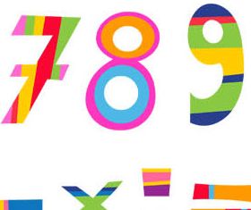 Creative Abstract Digits vector