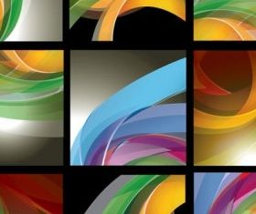 dynamic lines background vector set