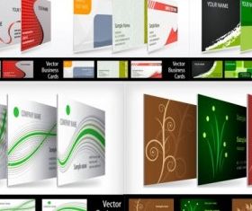 Threedimensional renderings show business card design vectors