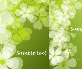 summer flowers background vector set