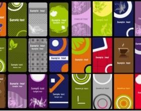 Life card template set vector