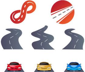 Logo with Roads vector