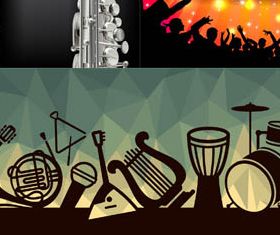 Music Party Backgrounds design vectors