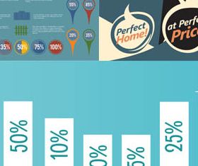 Real Estate Backgrounds 10 set vector