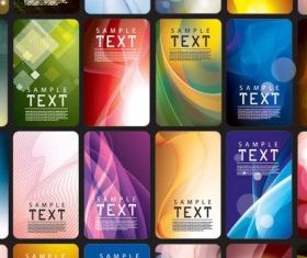 Beautiful card background set vector