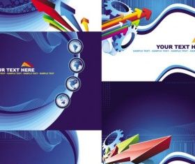 Blue arrow abstract dynamic vector