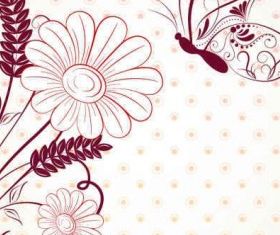 beautiful flower background art vector