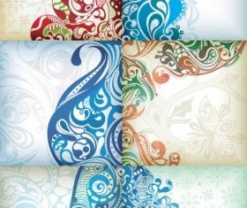 Delicate pattern background vectors material