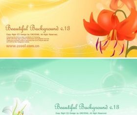 lilies background vector