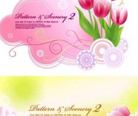 Tulips background Free design vector
