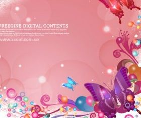 Butterflies background pattern vector