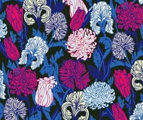 colorful flowers vector graphic
