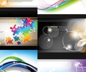 curves and flowers background vector