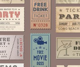 Vintage Tickets free Illustration vector