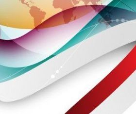 creative origami ribbon design background vector design