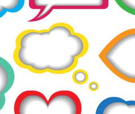 Abstract Speech Bubbles Mix vector graphics
