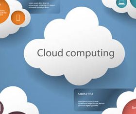 Clouds Infographic Backgrounds 2 Illustration vector