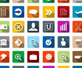 Flat Icons Set 5 vectors graphic