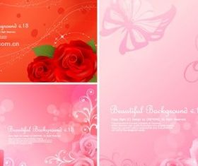 beautiful roses background vector